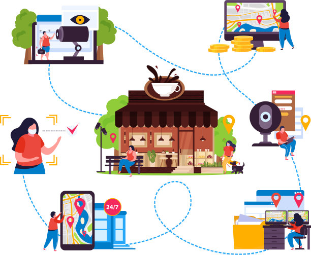 城市智能监控构成图片下载