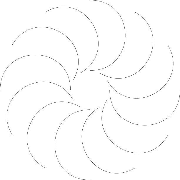 螺旋涡旋是涡旋元件的循环漩涡图片下载