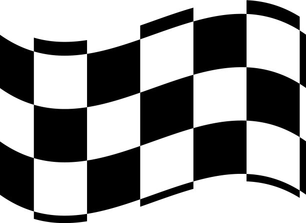 方格旗飘扬，波浪形同赛马旗图片下载