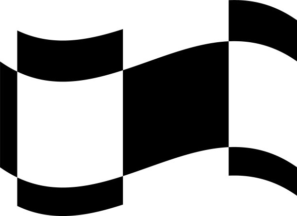 方格旗飘扬，波浪形同赛马旗图片下载