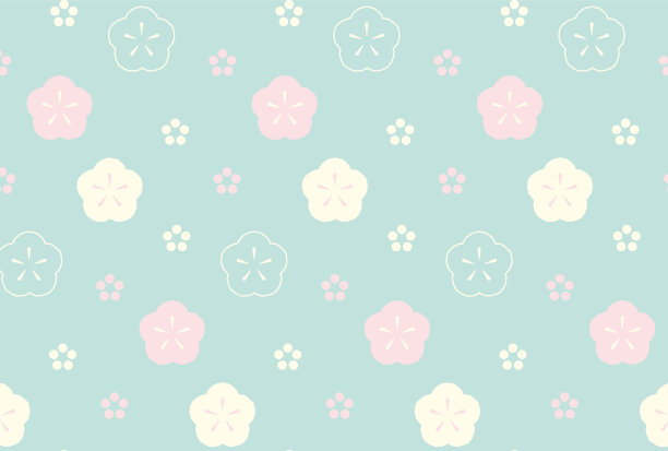 梅花无缝模式横幅，贺卡，传单，社交媒体墙纸等。图片下载