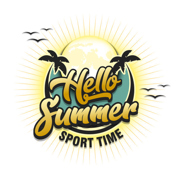 你好,夏天。运动的时间图片下载