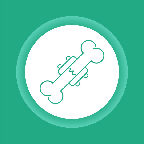 内置植骨彩色按钮图标。损伤的治疗。图片下载