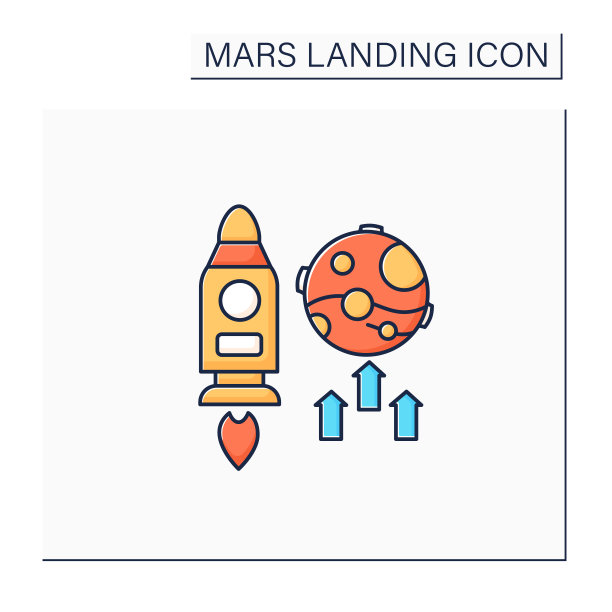 火星任务彩色图标图片下载