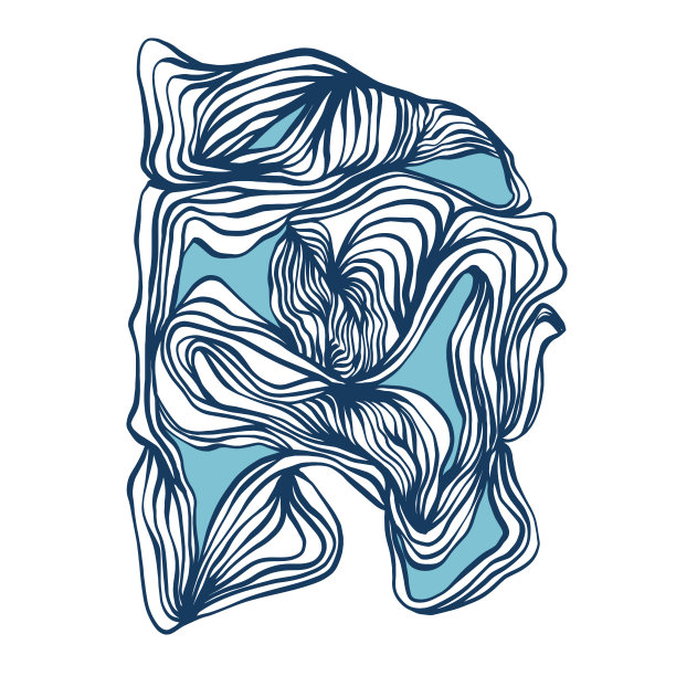 曲线线墨水笔刷笔触数字艺术品图形资源图片下载