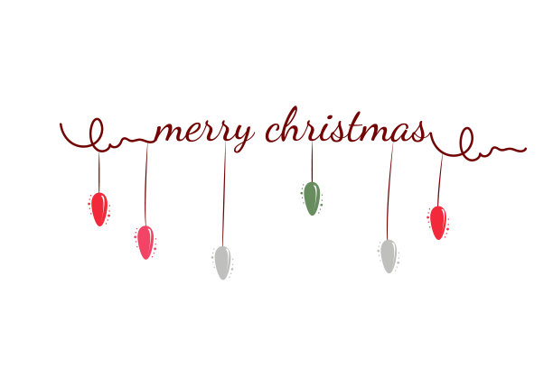 圣诞快乐的字母与金银饰品和花环装饰的星星。圣诞书法贺卡快乐图片下载