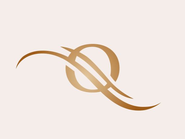 信问的标志。书法字母最初。图片下载