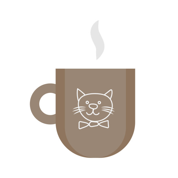 一个有可爱猫咪图案的杯子图片下载