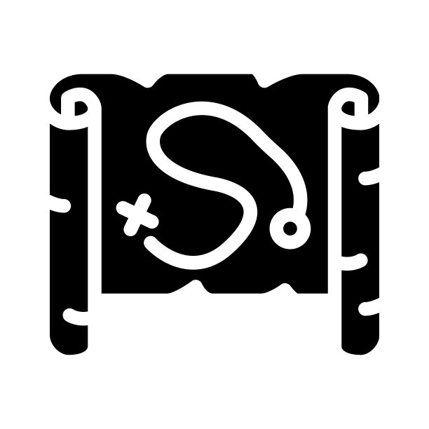 藏宝图文字形图标矢量素材图片下载