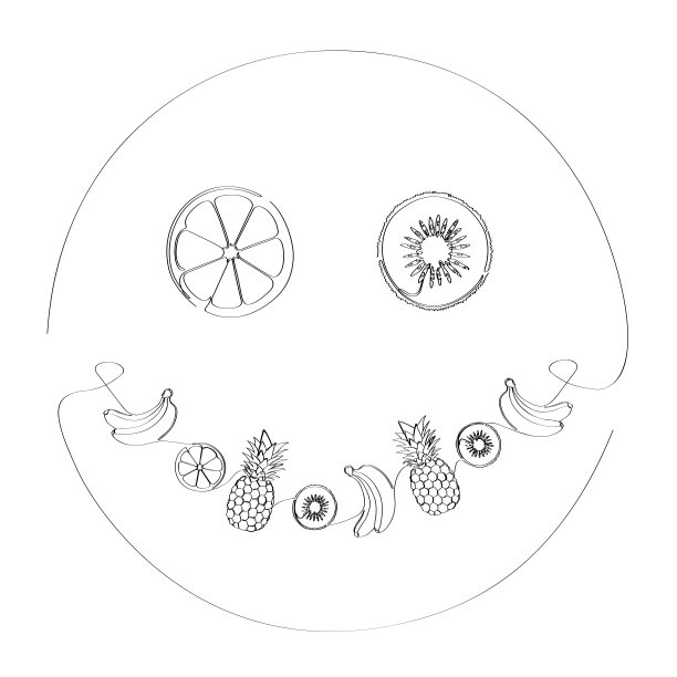 微笑的水果。图片下载