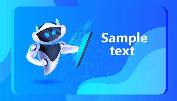 可爱的机器人半机械人使用平板电脑现代机器人人物手持数字小玩意人工智能技术图片下载