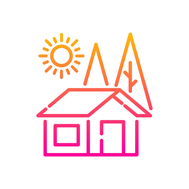 舱室矢量渐变图标风格插图。EPS 10个文件图片下载