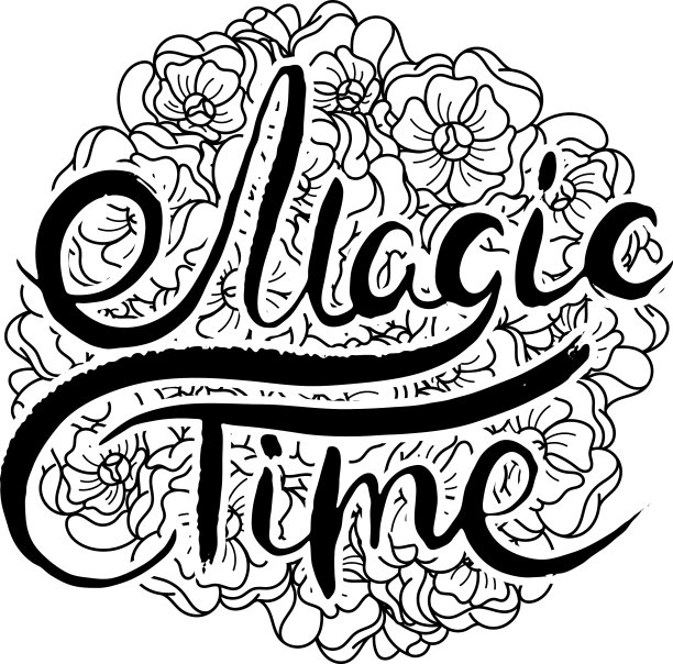 手写垃圾卡片与花的背景图片下载