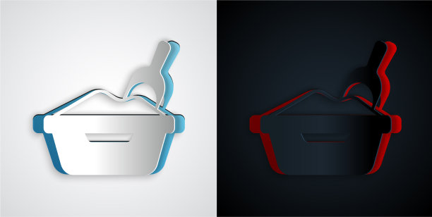 剪纸猫砂托盘铲图标图片下载