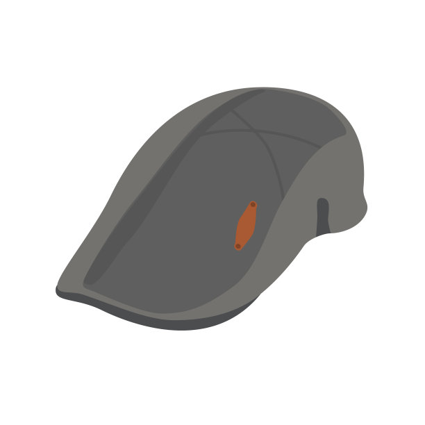 扁平的尖状鳞片帽孤立在白色背景上图片下载