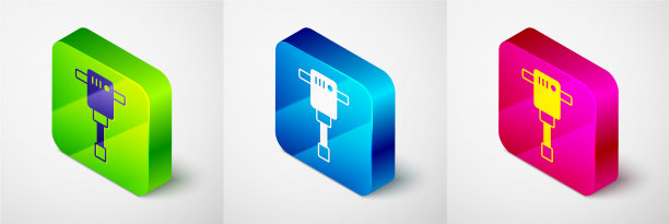 等距施工手提钻图标隔离上图片下载