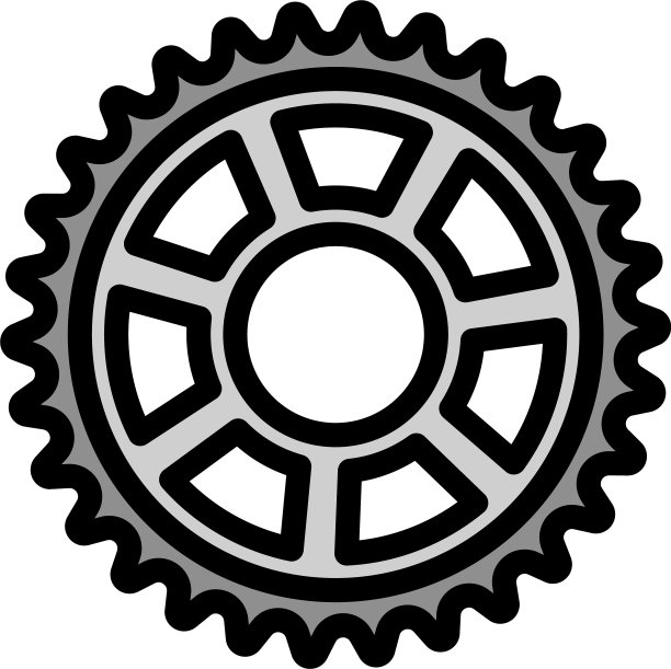自行车齿轮星形图标图片下载
