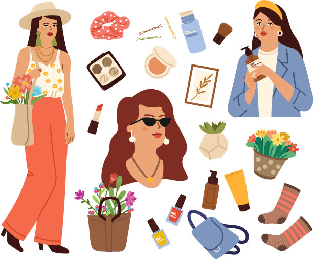 女人生设爱自己的女孩与eco图片下载