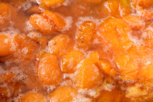 杏酱作为食品图案。自制的食物，冬天的果酱。图片下载