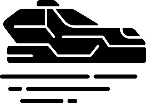 飞行汽车黑色字形图标图片下载