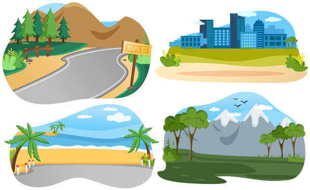 冒险时光的彩色海报用美丽图片下载