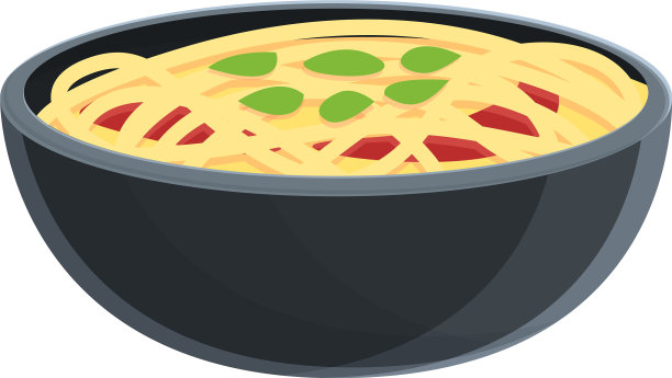 卡通风格的韩国面条图片下载