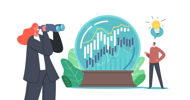 女商人性格在用双筒望远镜看着图片下载