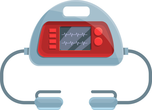呼吸除颤器图标卡通风格图片下载