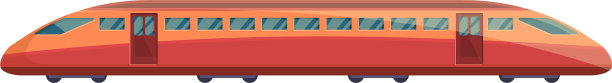 高速列车图标卡通风格图片下载