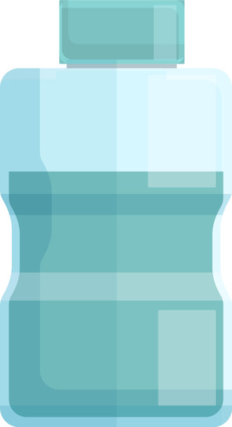 液体瓶牙齿美白图标卡通风格图片下载