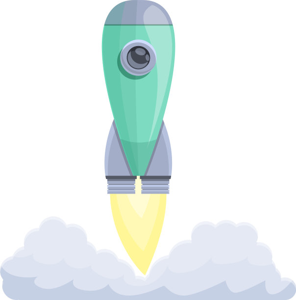 宇宙飞船发射图标卡通风格图片下载