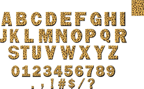 豹字母表图片下载