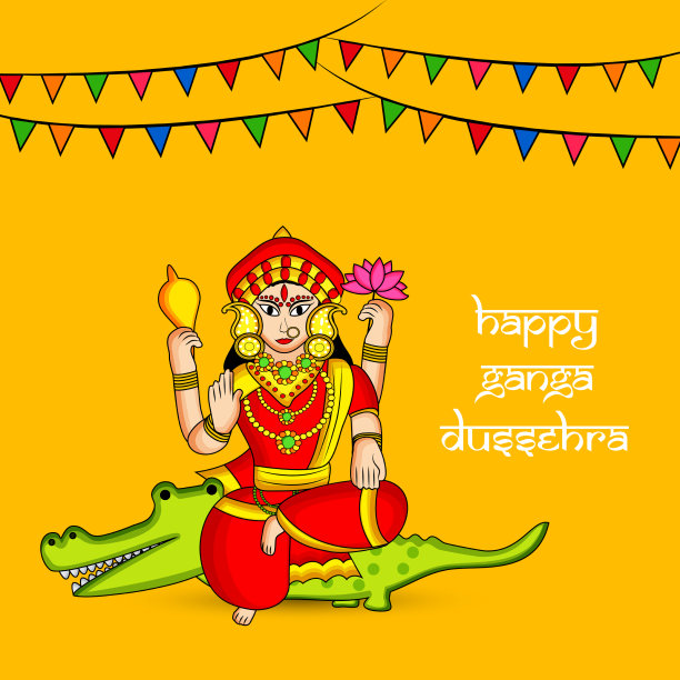 恒河dussehra背景图片下载