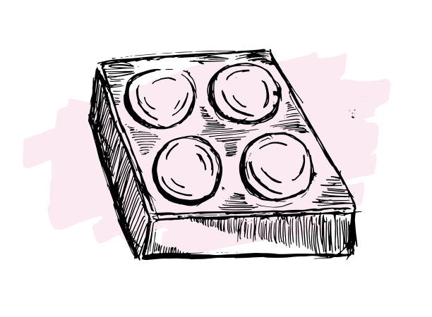 在涂鸦风格插图的眼影调色板图片下载