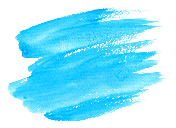 蓝色抽象手绘水彩背景文字或标志。水彩剪纸艺术图片下载