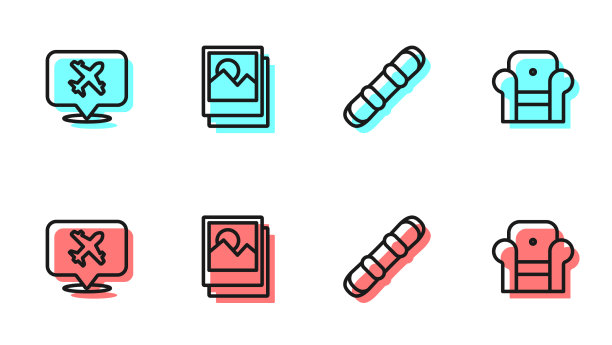 设置线滑雪板演讲气泡与飞机图片下载