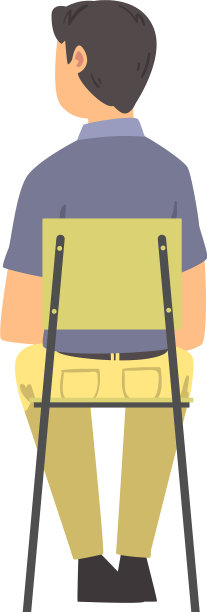 年轻人坐在椅子上接受培训图片下载