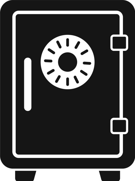 银行柜员钱柜图标简洁风格图片下载