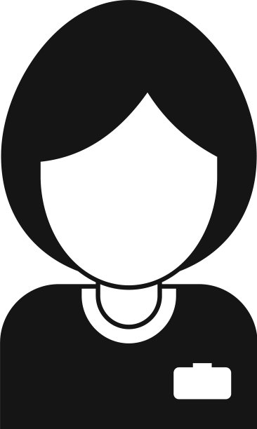 银行柜员女人图标简约风格图片下载