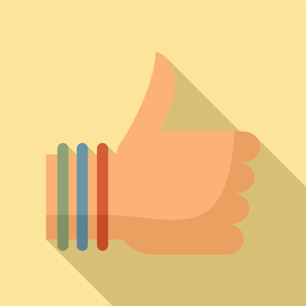 搭便车大拇指图标平面风格图片下载