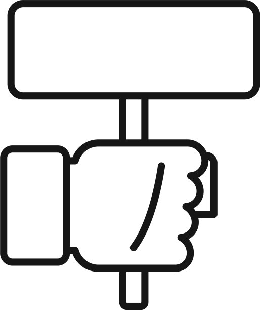 搭便车手板图标轮廓风格图片下载