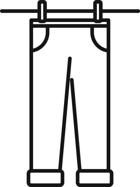 烘干机牛仔裤图标轮廓风格图片下载