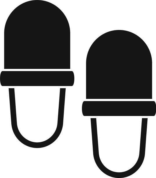 退休拖鞋图标简单的风格图片下载