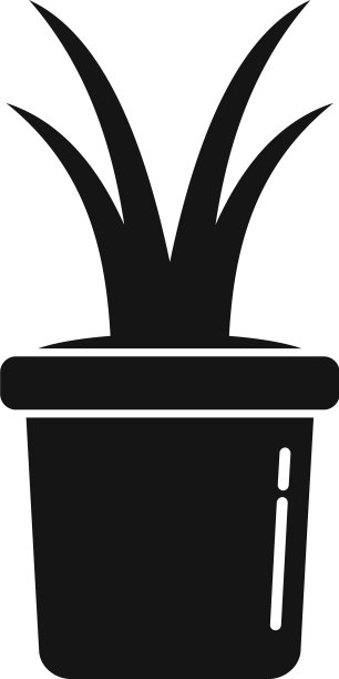 多肉花盆图标简约风格图片下载