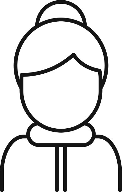 退休奶奶图标轮廓风格图片下载