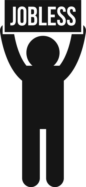 失业悲伤的男人图标简单的风格图片下载