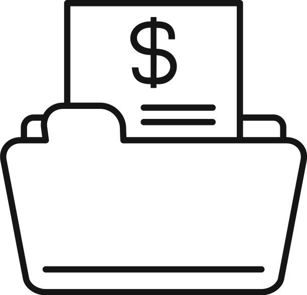 资金文件夹轮廓图标图片下载