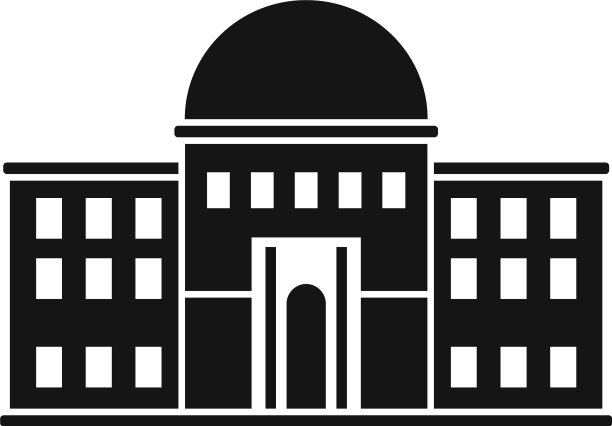 宫殿议会图标简约风格图片下载