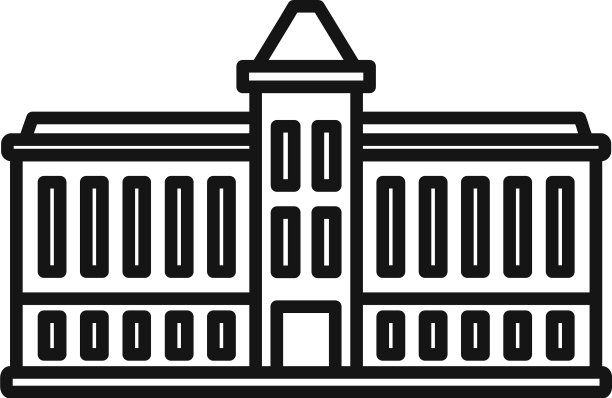 议会建筑图标轮廓风格图片下载