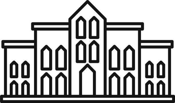 城市观光图标轮廓风格图片下载